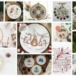 Motifs de broderie à la main de Noël à broder