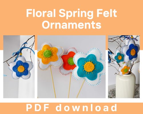 Ornements floraux en feutre PDF download