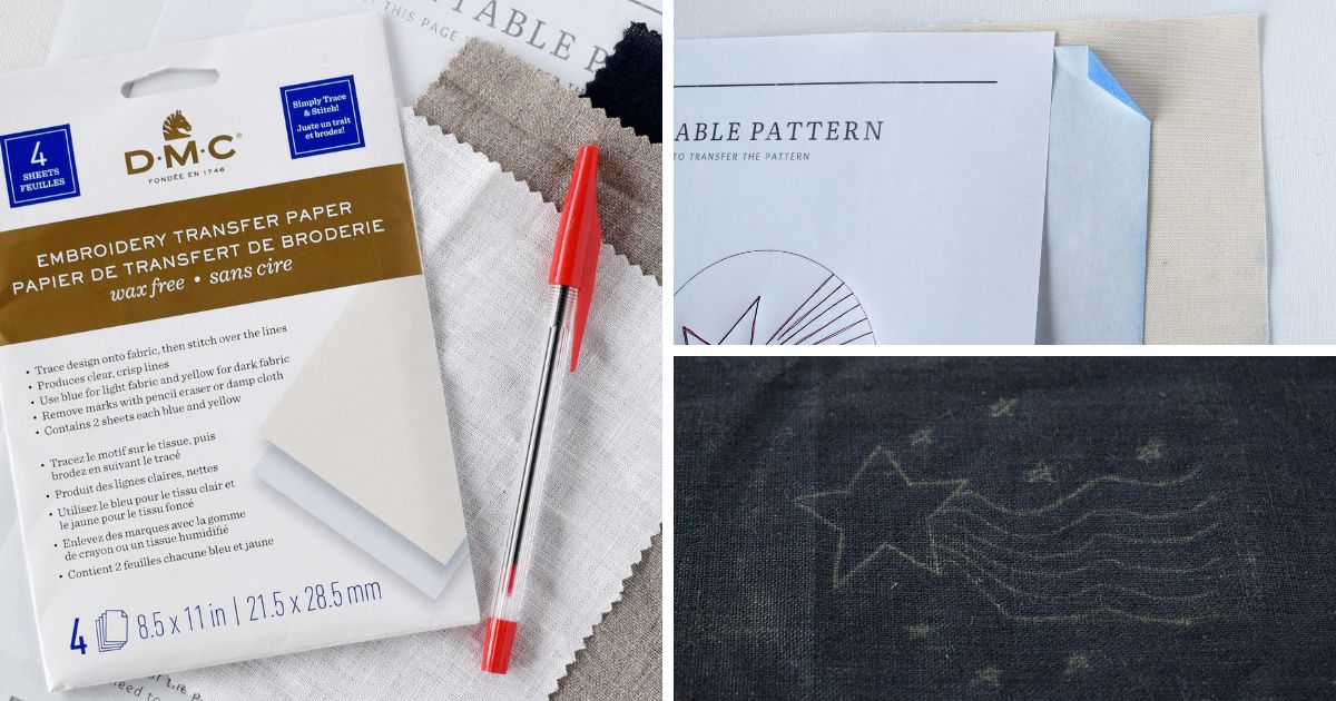 Papier carbone pour transférer les motifs de broderie