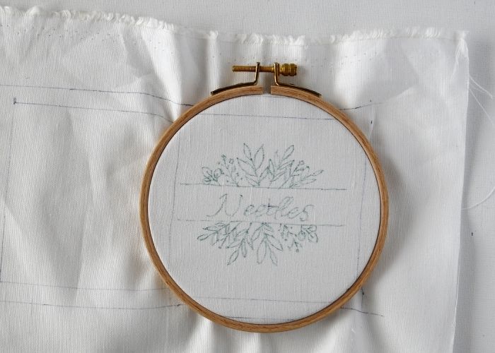 Prepare the hoop for embroidery