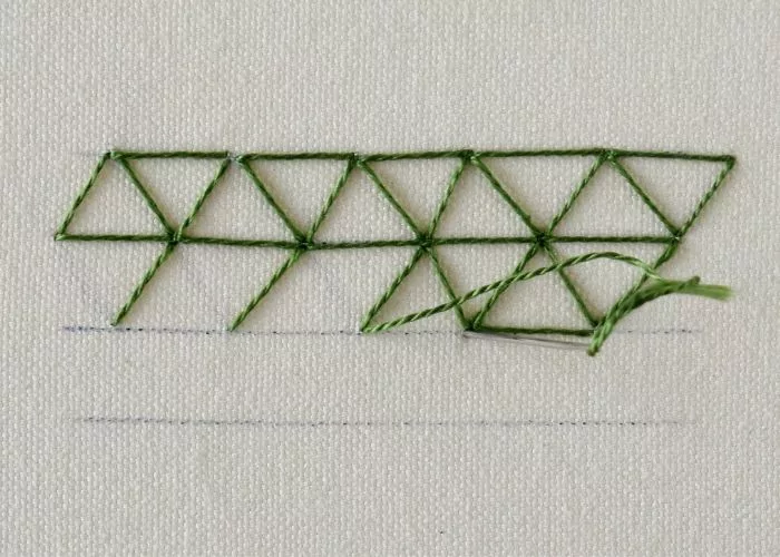 Triangular Turkish Stitch Step 12
