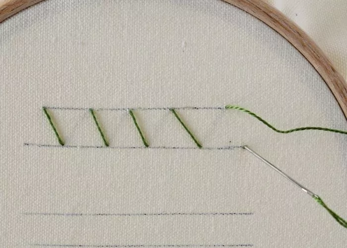 Triangular Turkish Stitch Step 2