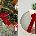 Monogramme velours ruban noeud bricolage : ruban brodé à la main pour décor de vacances