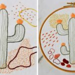 Points de broderie pour débutants + échantillonneur gratuit de broderie à la main de cactus pour apprendre les bases