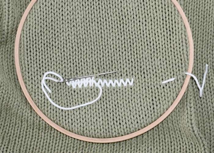 Duplicate Stitch Embroidery - row 2