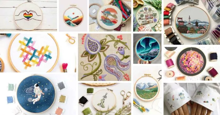 Collage d’inspiration broderie à la main