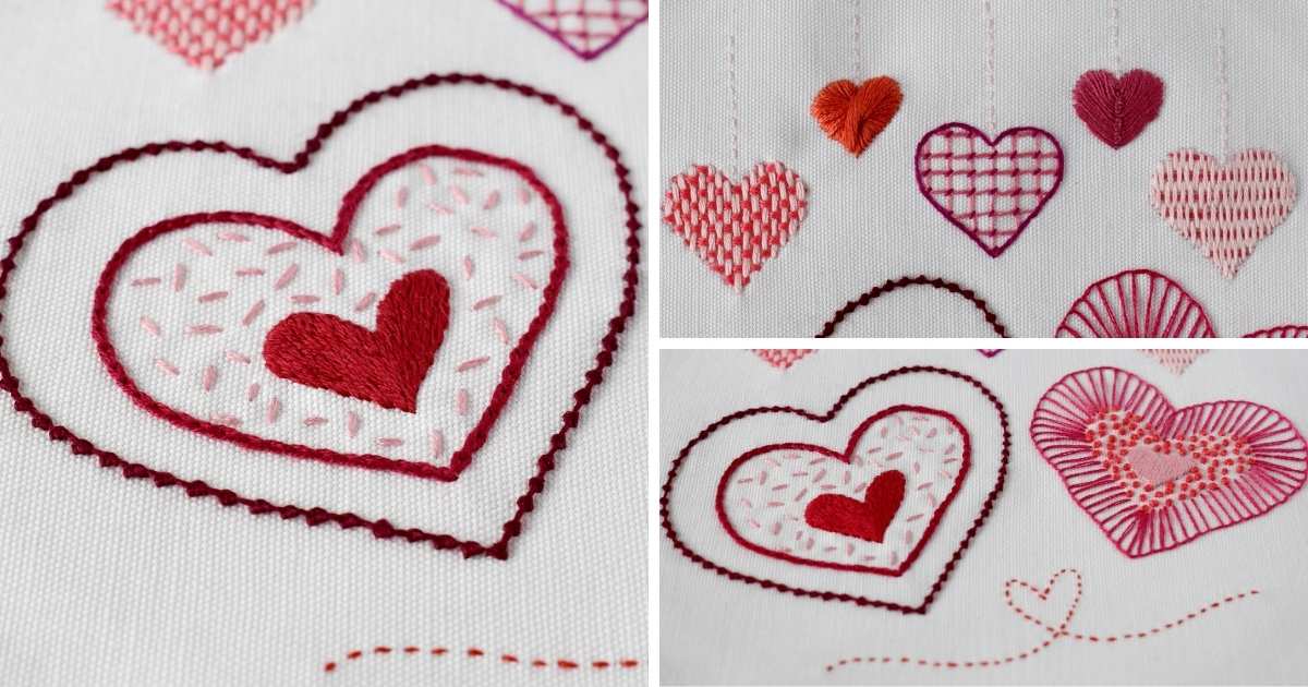 Comment broder des cœurs Un tutoriel de broderie à la main pour la Saint-Valentin