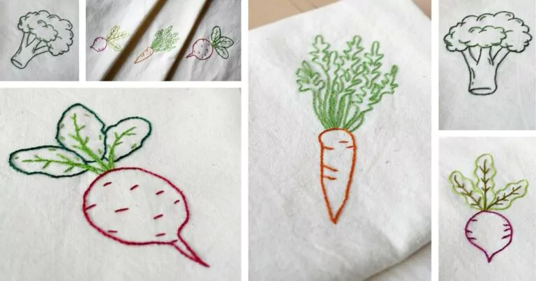 Veggie Embroidery Tutorial and Free PDF Pattern Download - Spice Up Your Kitchen