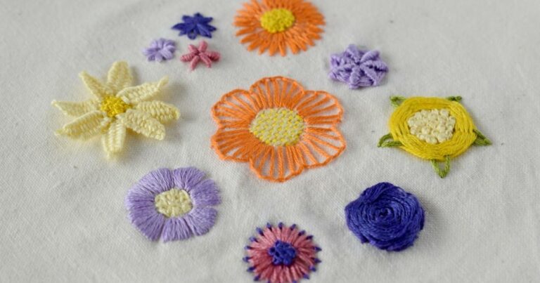 Tutoriel de broderie de fleurs pour débutants image principale