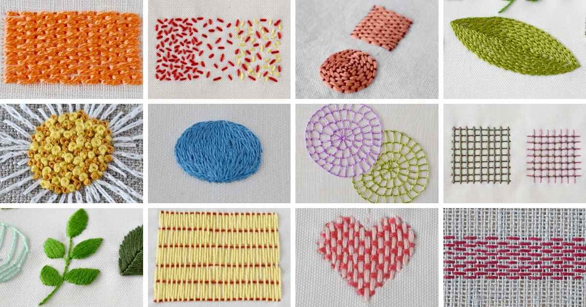 Points de broderie pour le remplissage_12 techniques