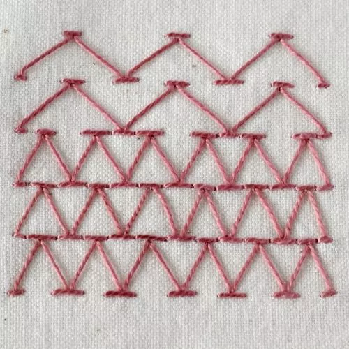 Remplissage au point de chevron petite image