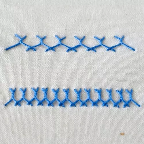 Echantillon de broderie manuelle au point de breton petite image