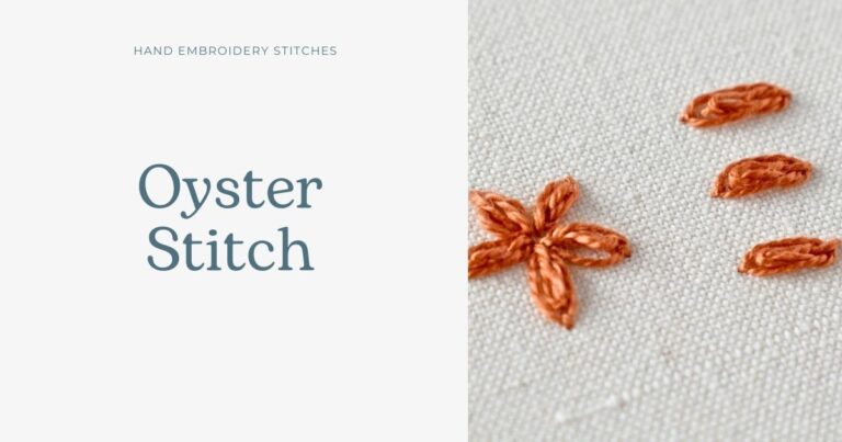Oyster Stitch hand embroidery tutorial cover image